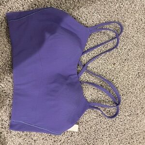 lululemon athletica Purple Strappy Ribbed Sports Bra